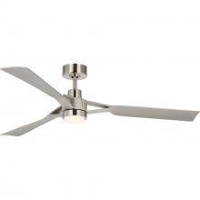  P250117-009-30 - Belen Collection 60-in Three-Blade Brushed Nickel Modern Ceiling Fan with Silver Blades