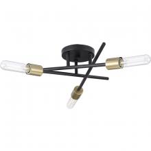  P350225-020 - Astra Collection Three-Light 18" Antique Bronze Modern Semi-Flush Mount Light