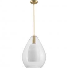  P500439-191 - Carillon Collection One-Light Brushed Gold Large Contemporary Pendant