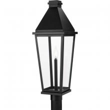  P540106-031 - Richmond Hill Collection One-Light Textured Black Clear Glass Modern Farmhouse Outdoor Post Light