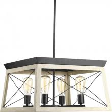  P400047-143 - Briarwood Collection Four-Light Graphite Coastal Chandelier Light