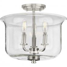  P350153-009 - Winslett Collection Brushed Nickel Three-Light Semi-Flush Convertible