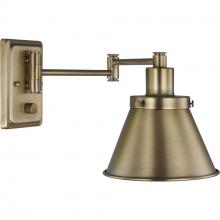  P710085-163 - Hinton Collection Vintage Brass Swing Arm Wall Light