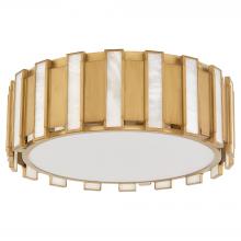  11948 - Volterra 4 Light Flush Mount | Aged Brass