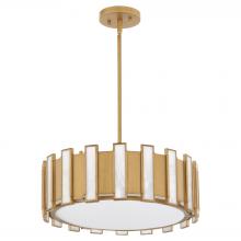  11950 - Volterra 4 Light Pendant | Aged Brass