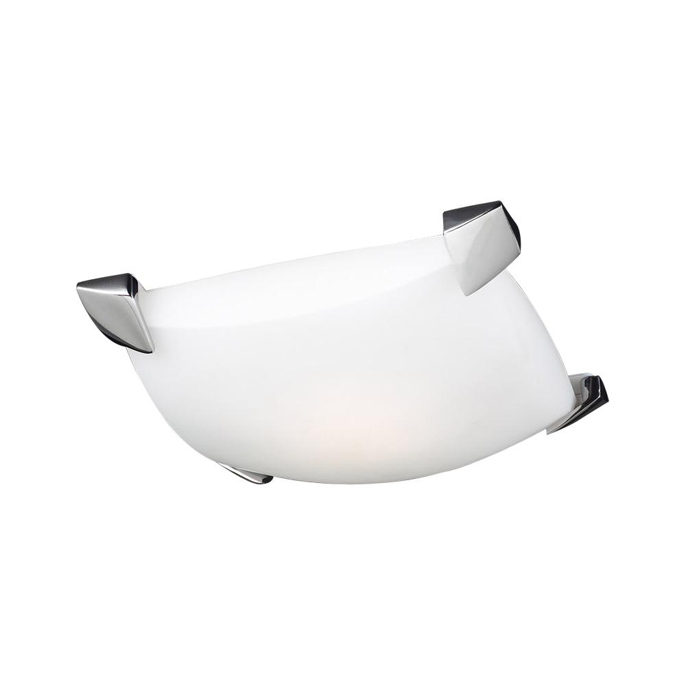 One Light Chrome Bowl Semi-Flush Mount