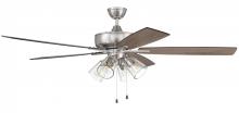  S104BNK5-60DWGWN - 60" Super Pro 104 in Brushed Polished Nickel w/ Driftwood/Grey Walnut Blades