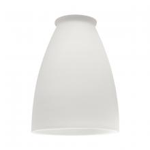  411W - 2 1/4" Glass- Frosted Matte White, Slim Cone