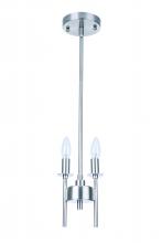  54392-BNK - Larrson 2 Light Mini Pendant in Brushed Polished Nickel