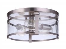  55383-BNK - Elliot 3 Light Flushmount in Brushed Polished Nickel