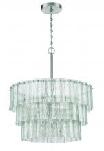  48696-BNK - Museo 9 Light Pendant in Brushed Polished Nickel