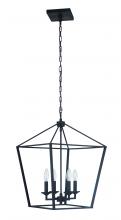  52935-FB - Flynt 4 Light Medium Foyer in Flat Black