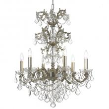  5286-OS-CL-MWP - Highland Park 6 Light Crystal Olde Silver Chandelier