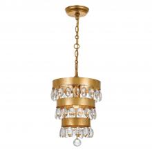  6103-GA - Perla 1 Light Antique Gold Mini Pendant