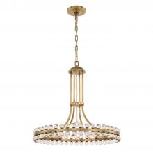  CLO-8898-AG - Clover 8 Light Aged Brass Chandelier