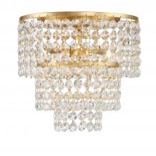  GAB-B7303-GA - Gabrielle 3 Light Antique Gold Flush Mount