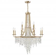  GAB-B7312-GA - Gabrielle 12 Light Antique Gold Chandelier