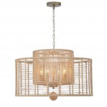  JAY-A5004-BS - Jayna 4 Light Burnished Silver Chandelier