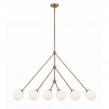  OMN-3006-AG - Omni 6 Light Aged Brass Chandelier