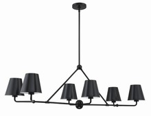  XAV-B9306-MK - Xavier 6 Light Matte Black Chandelier