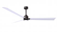  AKLK-TB-MWH-72 - Alessandra 3-blade transitional ceiling fan in textured bronze finish with matte white blades. Opt