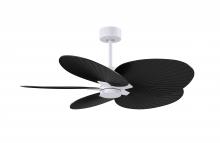  AKTP-MWH-BK - Alessandra Tropical 5-blade ceiling fan in Matte White and Matte Black blades.