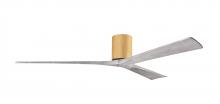  IR3H-LM-BW-72 - Irene-3H three-blade flush mount paddle fan in Light Maple finish with 72” Barn Wood tone blades