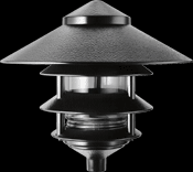  LL23B - LANDSCAPE 1650 LUMENS LAWN LIGHT 4 TIER 10 INCHES TOP INCANDESCENT DESCENT 100W MAX BLACK