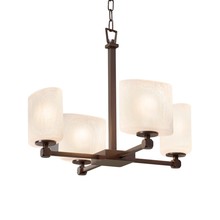  FSN-8420-30-FRCR-DBRZ - Tetra 4-Light Chandelier