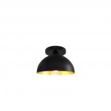  NSH-9849-CBGD - Elias 9" 1-Light Dome Semi-Flush