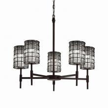  WGL-8410-10-GRCB-MBLK - Union 5-Light Chandelier