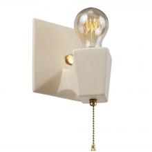  CER-7011-MAT-BRSS - Geo w/ No Shade Wall Sconce