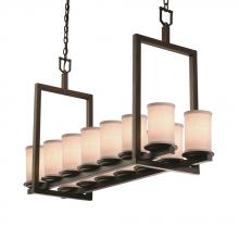  FAB-8769-10-WHTE-DBRZ - Dakota 14-Light Bridge Chandelier (Short)