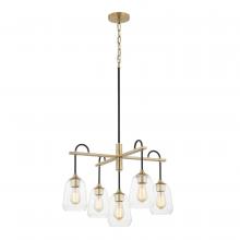  FSN-8105-CLER-MBBR - Arcwell 5-Light Chandelier