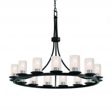  FSN-8715-10-SEED-MBLK - Dakota 15-Light 1-Tier Ring Chandelier