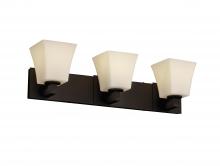  FSN-8923-40-OPAL-DBRZ - Modular 3-Light Bath Bar