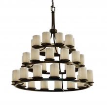  POR-8712-10-PLET-DBRZ - Dakota 36-Light 3-Tier Ring Chandelier