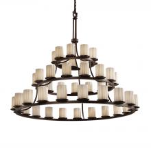  POR-8714-10-PLET-DBRZ-LED45-31500 - Dakota 45-Light 3-Tier Ring LED Chandelier