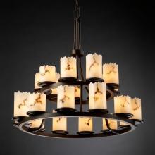  FAL-8767-12-DBRZ - Dakota 21-Light 2-Tier Ring Chandelier