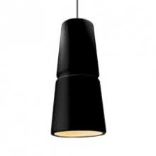  CER-6435-CRB-MBLK-BKCD - Large Cone 1-Light Pendant