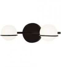  FSN-4162-OPAL-MBLK - Centric 2-Light Bath Bar