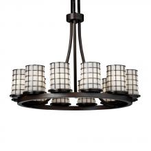  WGL-8768-10-GRCB-DBRZ - Dakota 12-Light Ring Chandelier (Short)