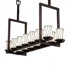  WGL-8769-10-GRCB-DBRZ - Dakota 14-Light Bridge Chandelier (Short)