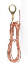  80/2330 - 6 Foot 18/1 Bare Copper Ground Wire; 1/8 IP Round Ground Lug