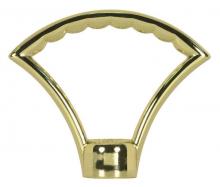  90/1728 - 2" Die Cast Fixture Loops; 1/8 IP With Wireway; Hang Straight Loop; 20lbs Max; Polished Brass