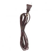  90/2598 - 7 Foot 18/2 SPT-1 105C Cord Set; Brown Finish; 36" Hank; 200 Carton; Molded Polarized Plug;