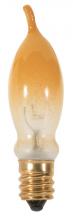  S3243 - 7.5 Watt CA5 Incandescent; Yellow; 1500 Average rated hours; 35 Lumens; Candelabra base; 120 Volt