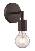  22231 BK - Placerville Bulb-Style Industrial Armed Wall Sconce Light