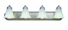  3504 BN - Rusty Collection 4-Light, Glass Bell Shades Vanity Wall Light