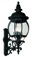  4052 BK - Francisco 4-Light Outdoor Beveled Glass Embellished Coach Wall Lantern